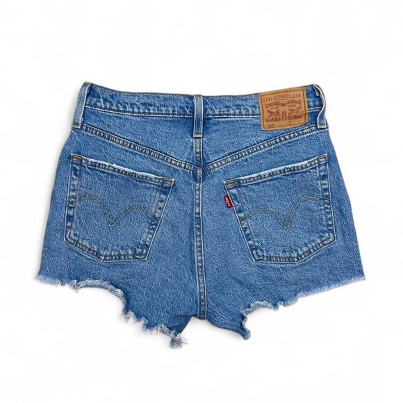 Levi’s 501 Denim Shorts High Rise Button Fly Cut Offs W27‎ Medium Wash - Picture 1 of 5
